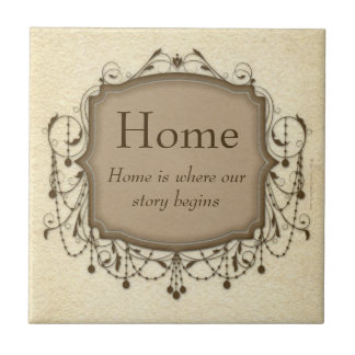 Carreau Accueil, Sentimental Message Chandelier Plaque en 