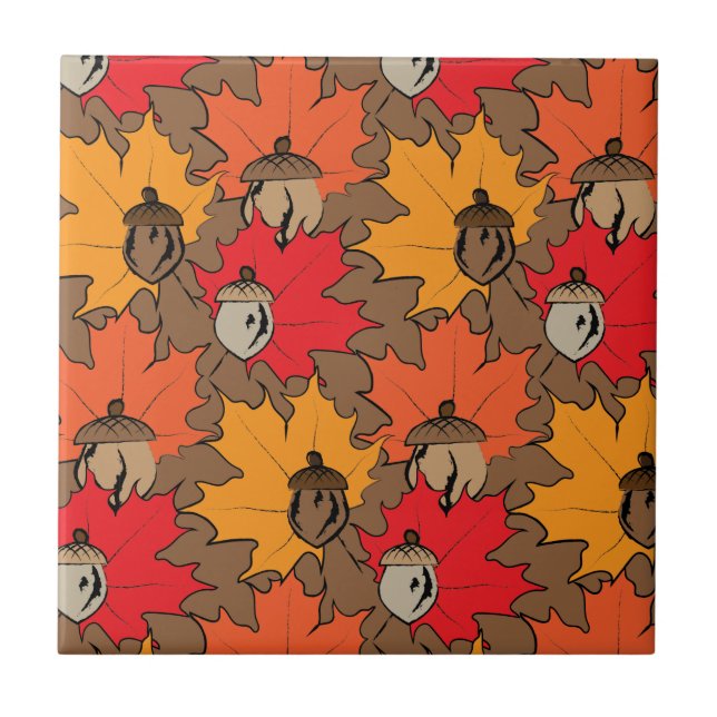 Carreau Acorns et feuille V (Devant)