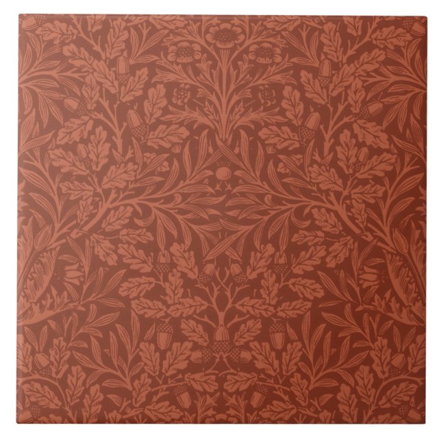 Carreau Acorns et Feuilles de chêne (par William Morris) (Devant)