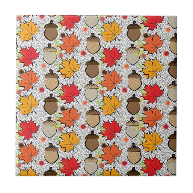 Carreau Acorns et feuilles VII (Devant)