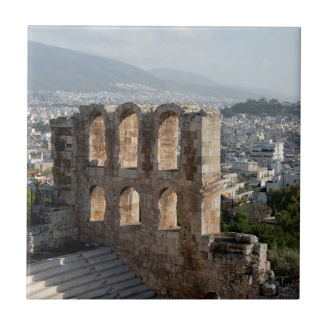 Carreau Acropole Ruines antiques surplombant Athènes (Devant)