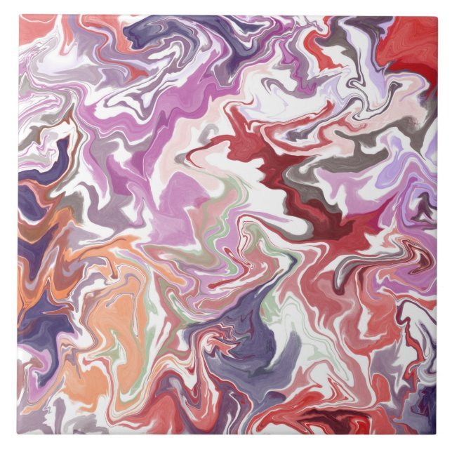 Carreau Acrylique liquide rouge (Devant)