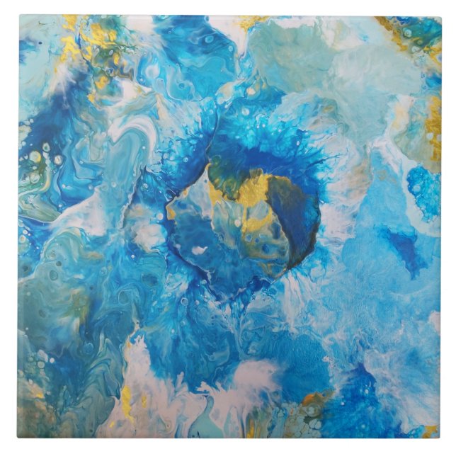 Carreau Acrylique pour peinture Abstraite - Mousse d'océan (Devant)