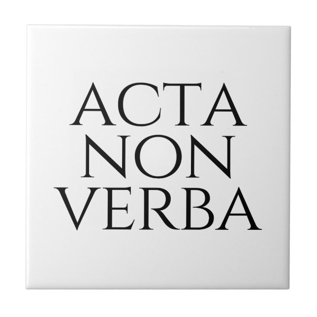 Carreau Acta Non Verba (Devant)