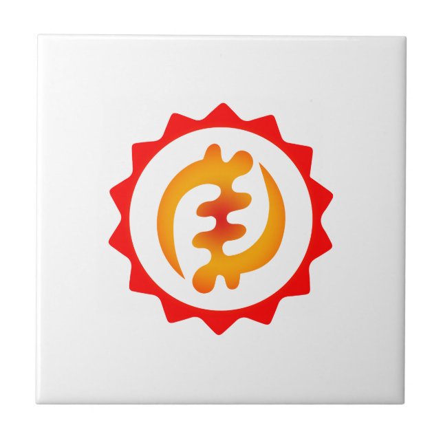 Carreau Adinkra God Is King Nyame Ohene (Devant)