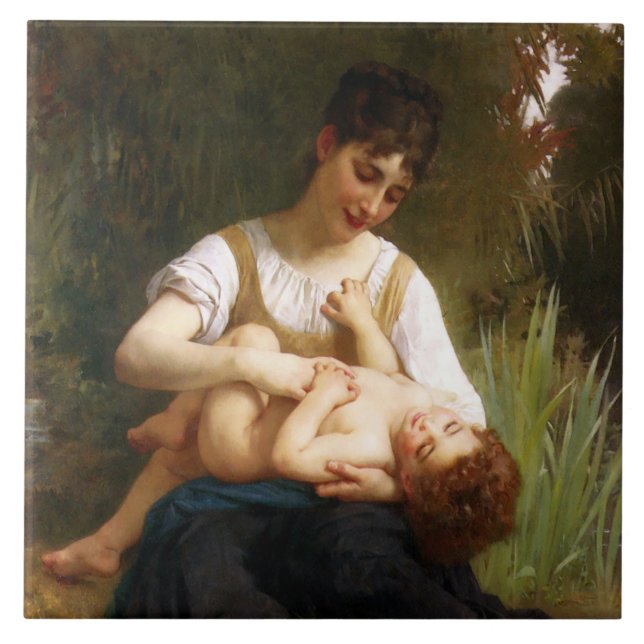 Carreau Adolphus Child And Ado par William Bouguereau (Devant)