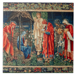 Carreau ADORATION DE MAGI Morris, Burne-Jones
