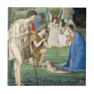 Carreau Adoration des bergers, circa 1500