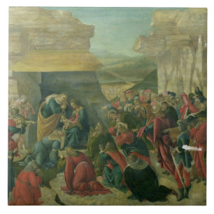 Carreau Adoration des Magi, c.1480 (tempera sur le