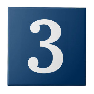 Carreau Adresse de rue bleue et blanche Numéro de maison