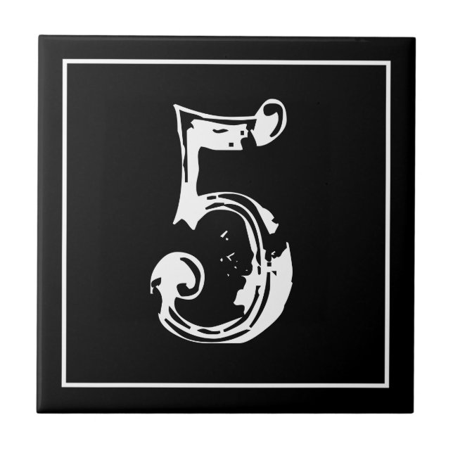 Carreau Adresse municipale vintage et numéro de maison (Devant)