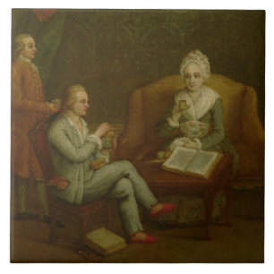 Carreau Adriana Giustinian Barbarigo et son fils Gerolamo