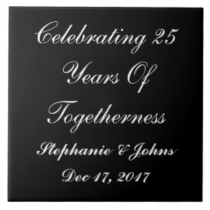 Carreau Affichage personnalisé de l'anniversaire du Mariag