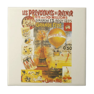 Carreau Affiche Antique de la Grande Fête Foire de Paris