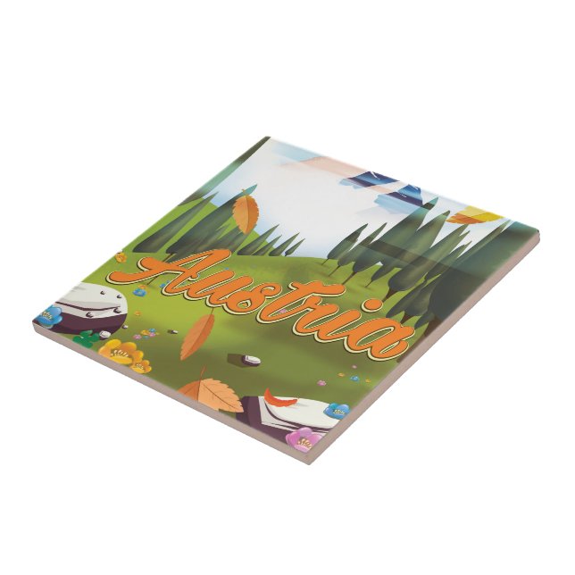 Carreau Affiche autrichienne de dessin animé (Côté)