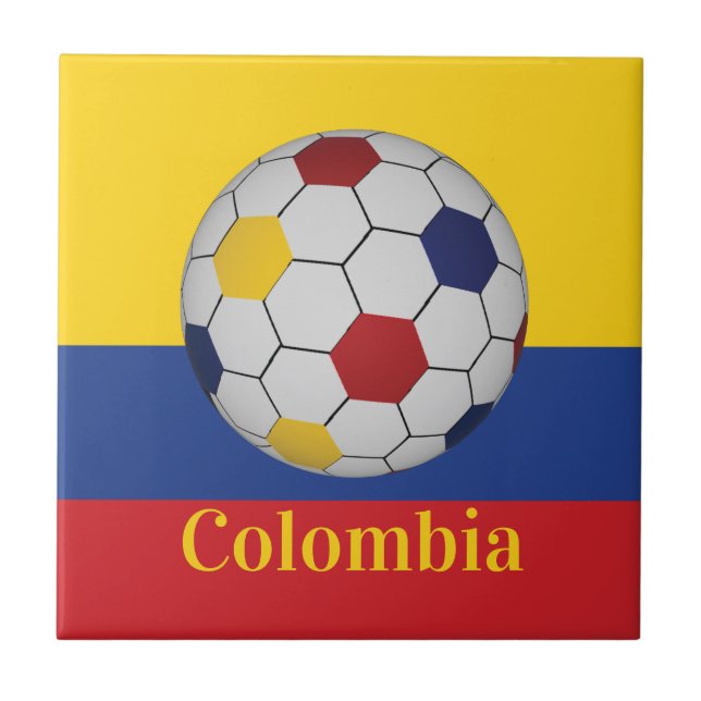 Carreau Affiche de football de Colombie (Devant)