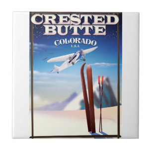 Carreau Affiche de voyage Crested Butte Colorado