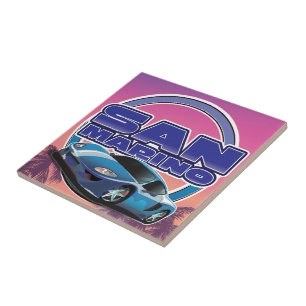 Carreau Affiche de voyage de San Marino Sports