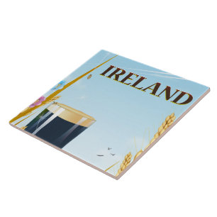 Carreau Affiche de voyage en Irlande