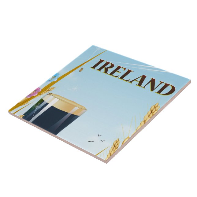 Carreau Affiche de voyage en Irlande (Côté)