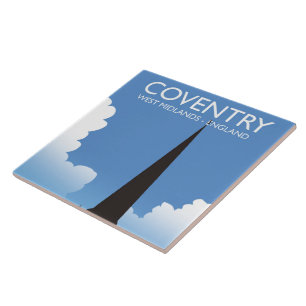 Carreau Affiche de voyage en train Coventry Midlands de l'