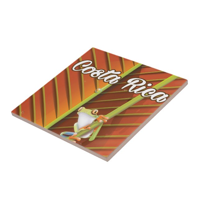 Carreau Affiche de voyage grenouille empoisonnée du Costa  (Côté)