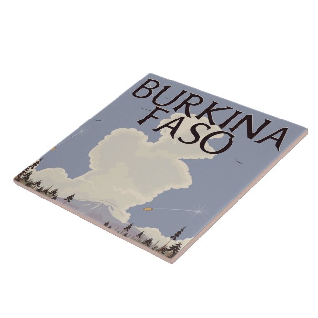 Carreau Affiche de voyage paysage Burkina Faso (Côté)