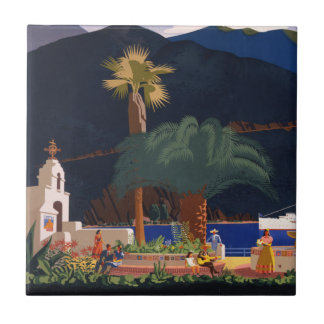 Carreau Affiche de voyage - Père Noël Catalina Island, Cal