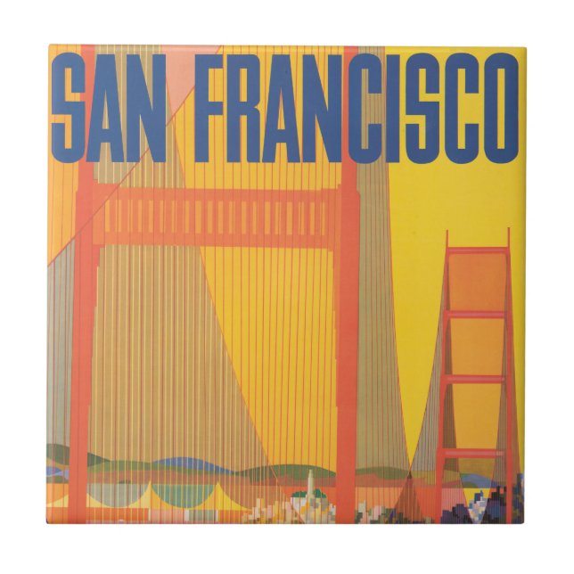 Carreau Affiche De Voyage Pour Vol Twa À San Francisco (Devant)