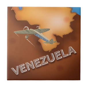 Carreau affiche de voyage vintage du venezuela