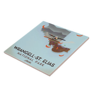 Carreau Affiche du Parc national de Wrangell-St. Elias en