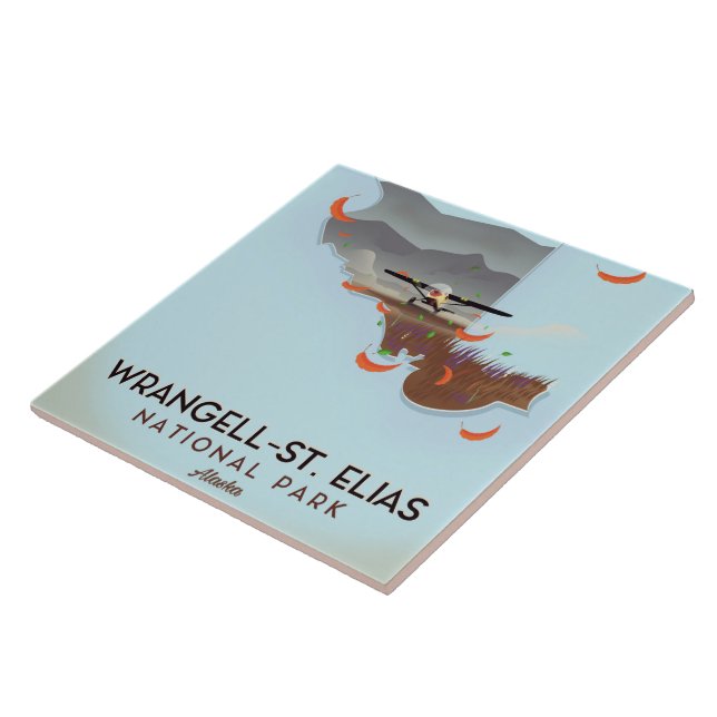 Carreau Affiche du Parc national de Wrangell-St. Elias en  (Côté)