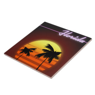 Carreau Affiche Florida Sunset 1984