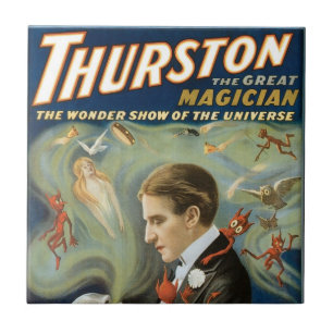 Carreau Affiche Magique Vintage, Thurston, Le Grand Magici