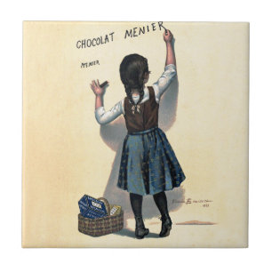 Carreau Affiche vintage Chocolat Menier française Art Boui