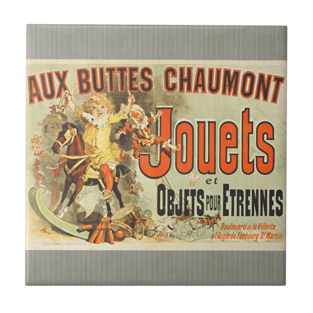 Carreau Affiche Vintage Jouets Amis Joets Français (Devant)