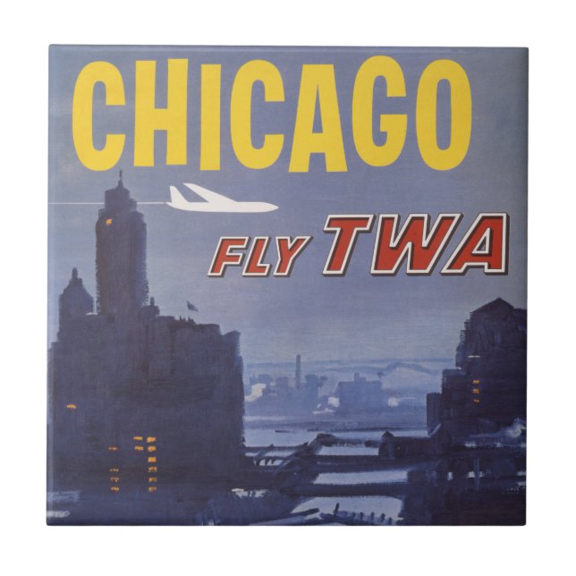 Carreau Affiche Voyage Pour Les Vols Trans World Airlines (Devant)
