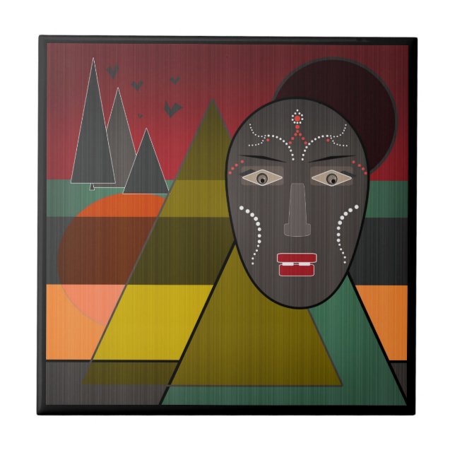 Carreau African mask (Devant)