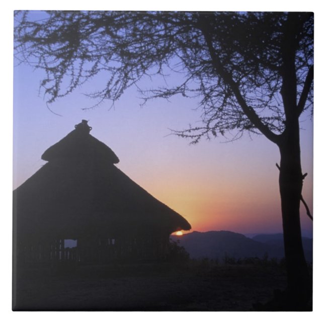 Carreau Afrique, Éthiopie, région du fleuve Omo, coucher d (Devant)