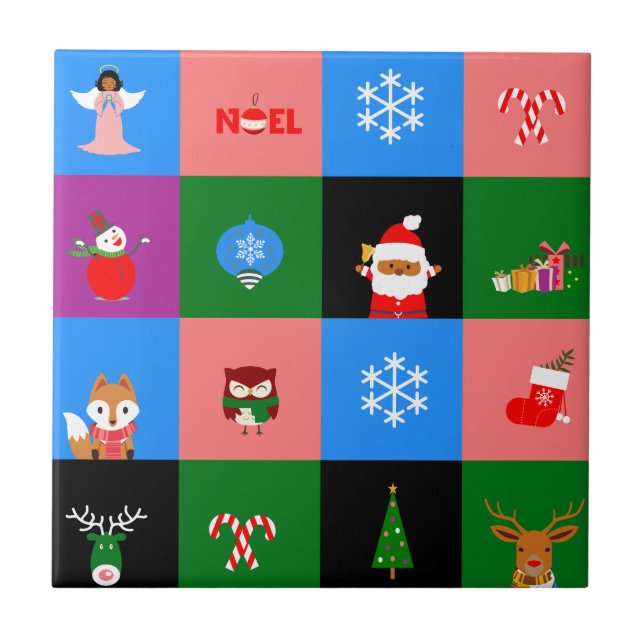 Carreau afrique santa claus colorblock (Devant)