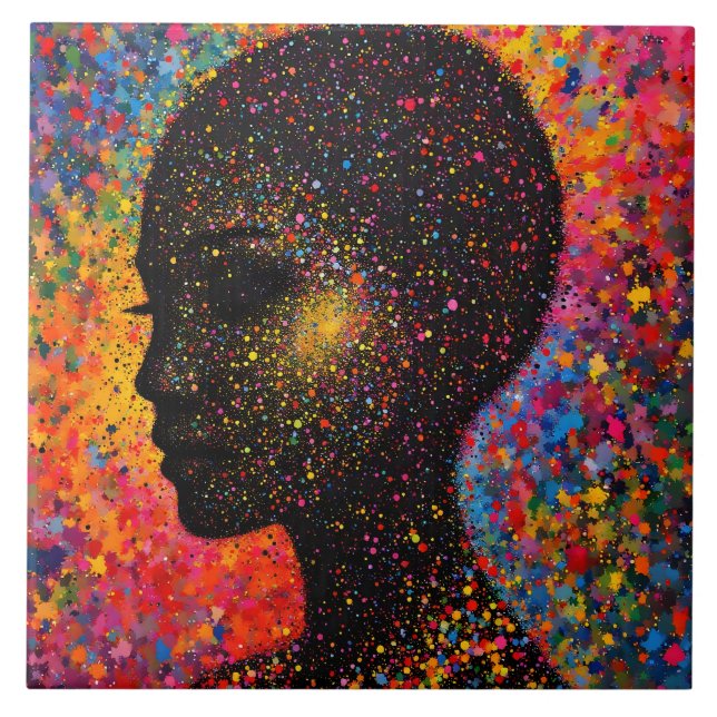 Carreau Afro Nebula Whisper – Célébration de l'Histoire No (Devant)