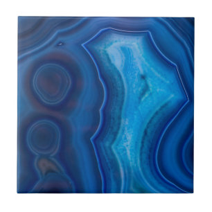 Carreau Agate bleue profonde de lagune