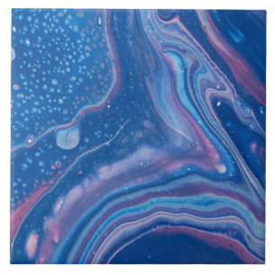 Carreau Agate de marbre bleu et rose Résumé