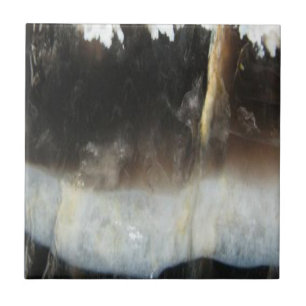 Carreau Agate noire rayée, pierre unique fraîche de natu