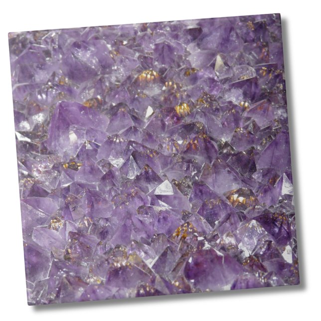 Carreau Agate Purple Crystal (Purple Amethyst Crystal Stone Print Tile)