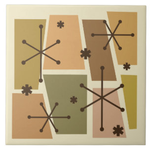 Carreau Age atomique Pop Art Brown
