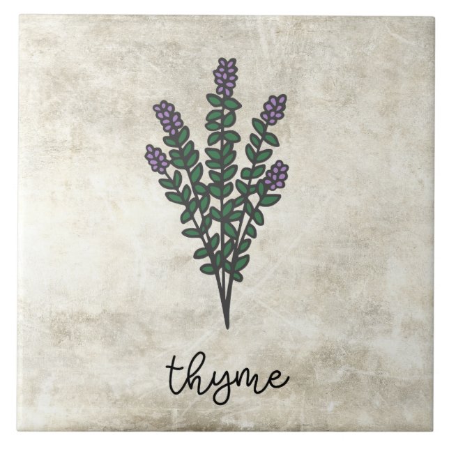 Carreau Agritourisme de Thyme aux herbes rustiques (Devant)