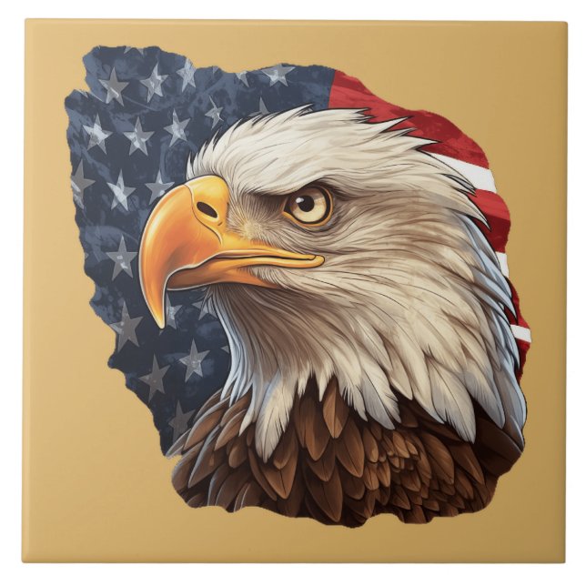 Carreau Aigle à drapeau américain (Devant)