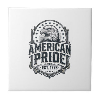 Carreau Aigle de fierté américaine Chemise patriotique vin