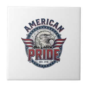Carreau Aigle de Fierté Américaine Design Patriotique Vint
